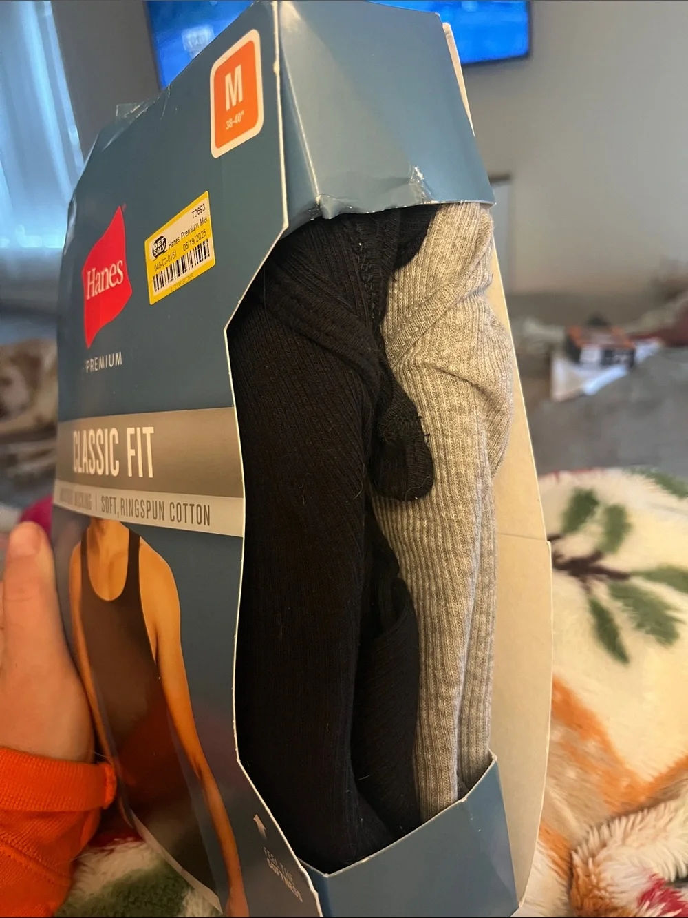 Hanes Premium Classic Fit Tagless Tanks - Black & Gray (5-Pack)